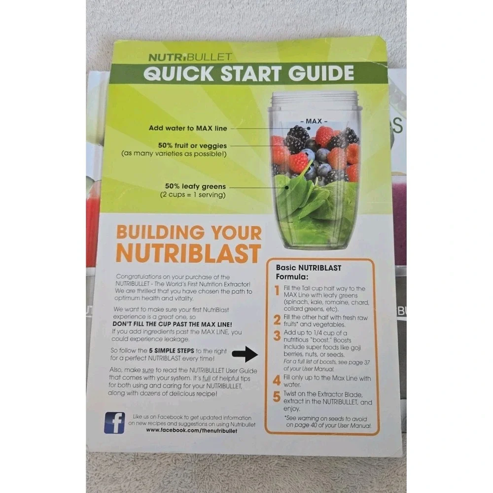 Nutribullet:‎ Life Changing Recipes Hardcover Book / CMW